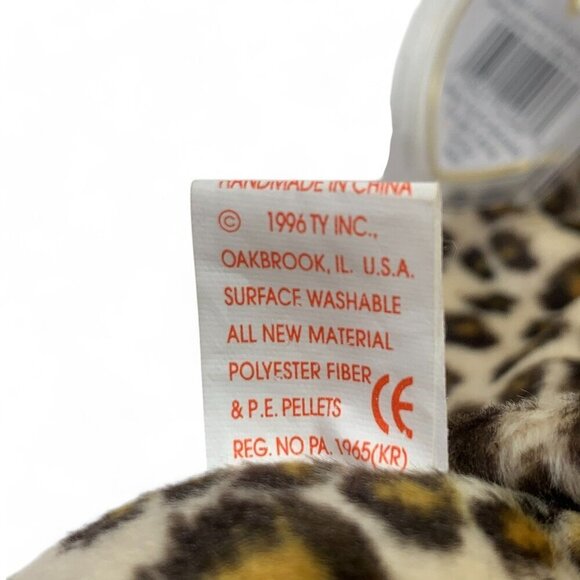 TY Beanie Babies "Freckles" The Leopard 8" Plush Toy Collectible 1996 NWT - Picture 6 of 7